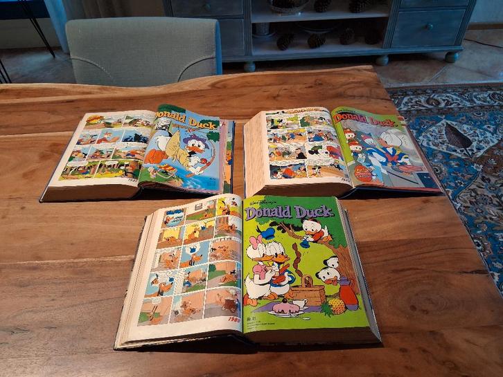 3 dikke ingebonden donald ducken 1980-81 en 82 maar €15 pst, Boeken, Stripboeken, Zo goed als nieuw, Meerdere stripboeken, Ophalen of Verzenden