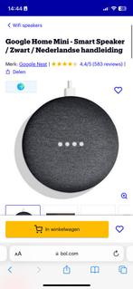 Google home mini speaker, Audio, Tv en Foto, Mediaspelers, Zonder harde schijf, Ophalen of Verzenden, Zo goed als nieuw, Optische audio