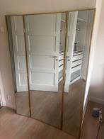 Goud kleurige spiegel, Antiek en Kunst, Ophalen, Vierkant, 50 tot 100 cm, 150 tot 200 cm