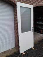 achterdeur, balkondeur, schuurdeur, buitendeur hardhout, Doe-het-zelf en Verbouw, Deuren en Horren, Ophalen, 80 tot 100 cm, 200 tot 215 cm