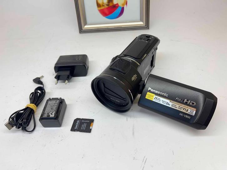 PANASONIC HC-V800 Digitale Full HD 50fps camcorder, Audio, Tv en Foto, Videocamera's Digitaal, Zo goed als nieuw, Camera, Geheugenkaart