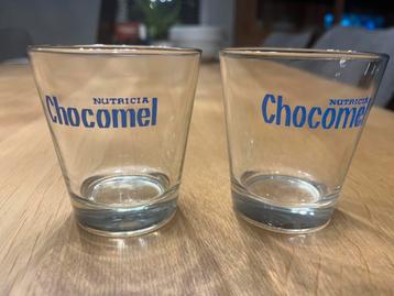 Set van 2 vintage retro chocomel Nutricia glazen beschikbaar voor biedingen