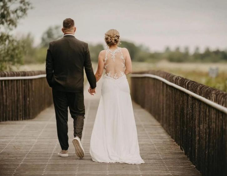 Prachtige trouwjurk, Kleding | Dames, Trouwkleding en Trouwaccessoires, Zo goed als nieuw, Trouwjurk, Wit, Ophalen of Verzenden