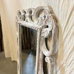Barok Spiegel - houten lijst - wit - 100 x 70 cm-TTM Wonen, TTM Wonen, Meubels – (Perzische) Tapijten en Woonaccessoires, Nieuw