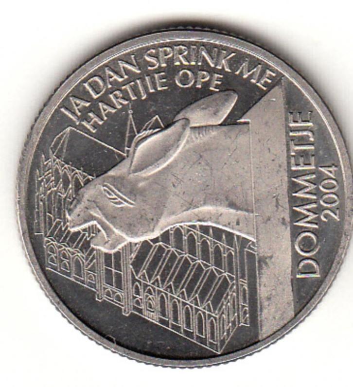 Utreg - 1 Dommetje 2004 - "JA DAN SPRINK ME HARTJIE OPE", Postzegels en Munten, Penningen en Medailles, Overige materialen, Nederland