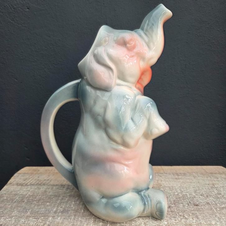 Antieke Franse barbotine waterkan St. Clement, Antiek en Kunst, Antiek | Keramiek en Aardewerk, Ophalen of Verzenden