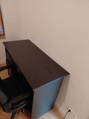 Zwart Bureau + Bureaustoel - Nette Set beschikbaar voor biedingen