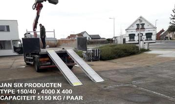 Alu. oprijplaten 4000 x 400 cap 5150 kg / paar type 150/40 beschikbaar voor biedingen