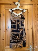 Jurk zwart met oker Shein S 36, Kleding | Dames, Jurken, Ophalen of Verzenden, Zo goed als nieuw, SHEIN, Maat 36 (S)