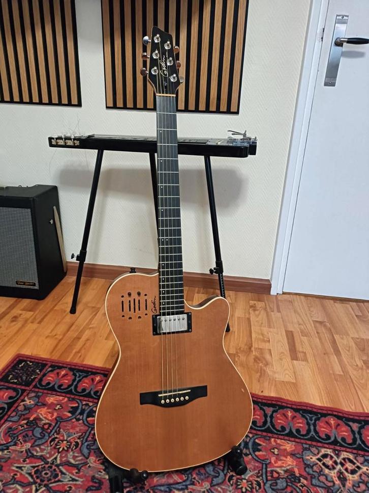 Godin A6 Ultra SG Natural, Muziek en Instrumenten, Snaarinstrumenten | Gitaren | Elektrisch, Gebruikt, Ophalen of Verzenden