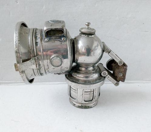 Antieke Carbid motor fietslamp Jos Lucas King Birmingham, Antiek en Kunst, Curiosa en Brocante, Verzenden