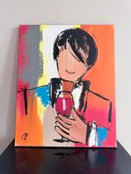 Kunstwerk “gezelligheid” Corrie Leushuis, Ophalen of Verzenden