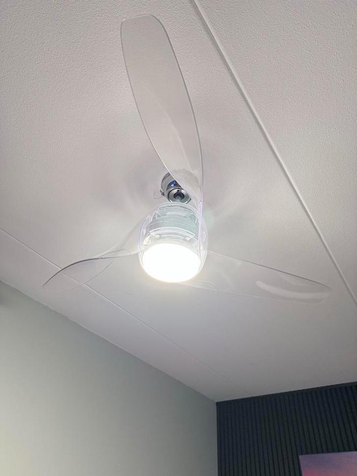 Plafondventilator met Afstandsbediening, Huis en Inrichting, Lampen | Hanglampen, Nieuw, Minder dan 50 cm, Kunststof, Ophalen of Verzenden