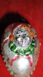 Oude glazen kerstbal clowntje, Ophalen of Verzenden, Gebruikt