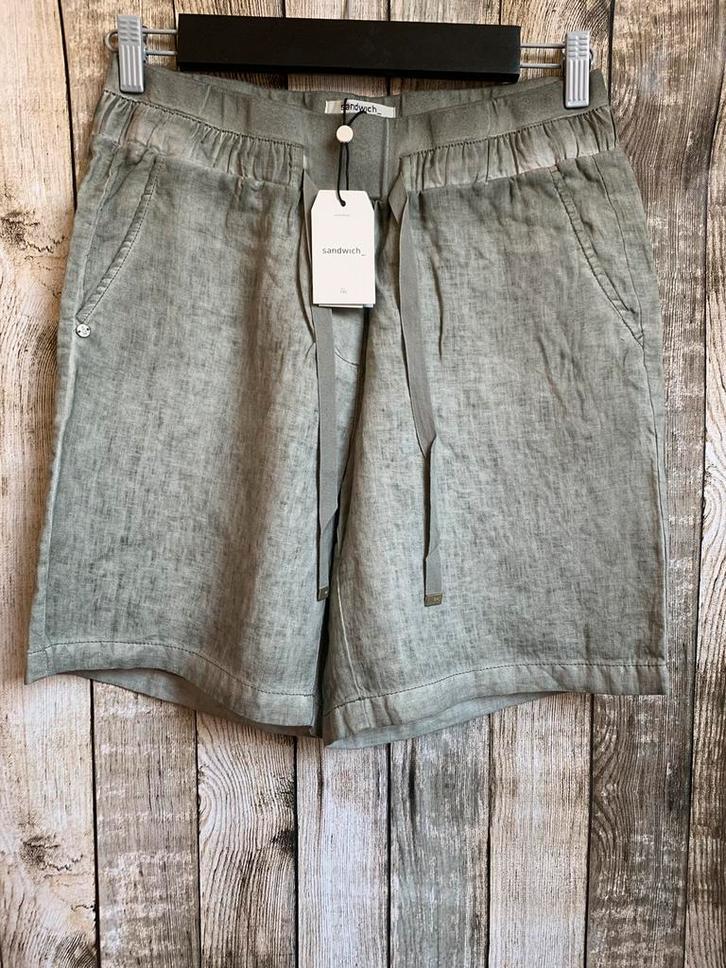 Sandwich super leuke linnen nieuwe short (Maat 38), Kleding | Dames, Broeken en Pantalons, Nieuw, Maat 38/40 (M), Groen, Kort