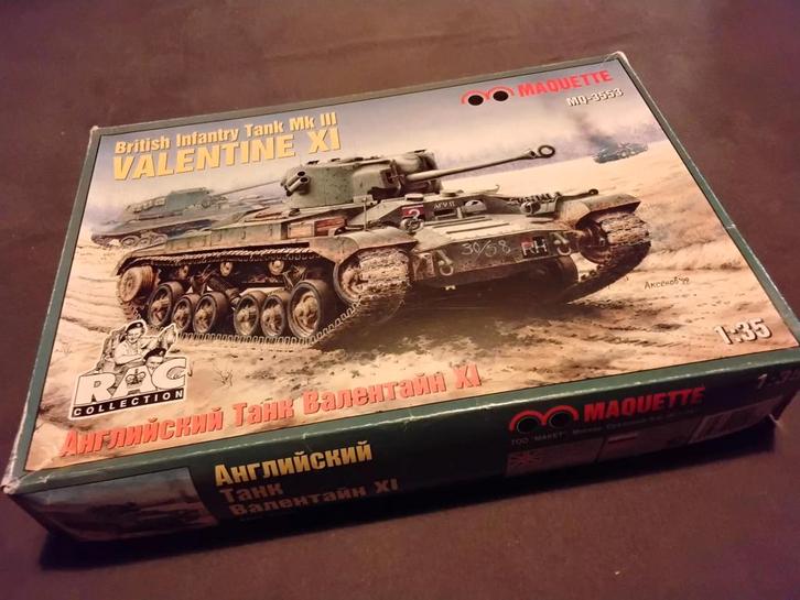 Valentine Tank Maquette 1:35, Hobby en Vrije tijd, Modelbouw | Auto's en Voertuigen, Gebruikt, Tank, 1:32 tot 1:50, Overige merken