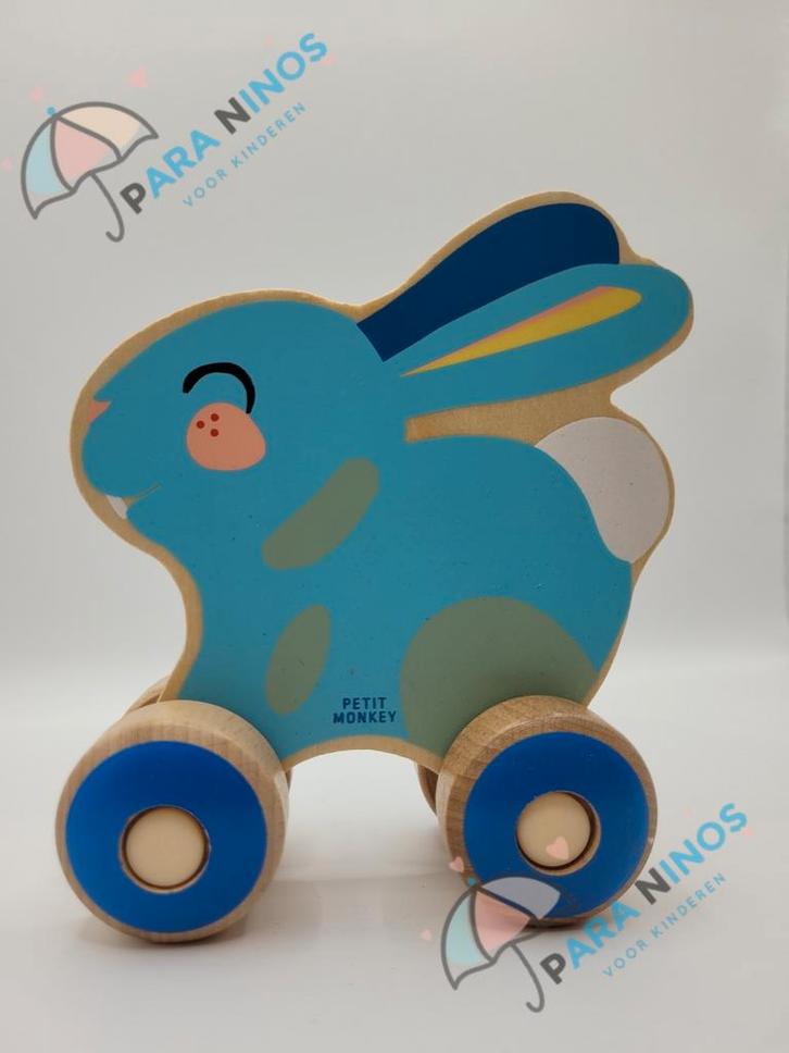 Petite Monkey Houten Duwspeelgoed Konijn, Kinderen en Baby's, Speelgoed | Houten speelgoed, Nieuw, Duw- of Trekspeelgoed, Ophalen of Verzenden