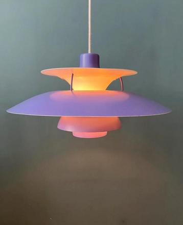 Originele Vroege Louis Poulsen PH5 Schalenlamp Paars 1960 beschikbaar voor biedingen