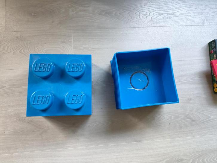 Lego Opbergbox Brick 4 - Blauw, Kinderen en Baby's, Speelgoed | Duplo en Lego, Gebruikt, Lego, Ophalen of Verzenden