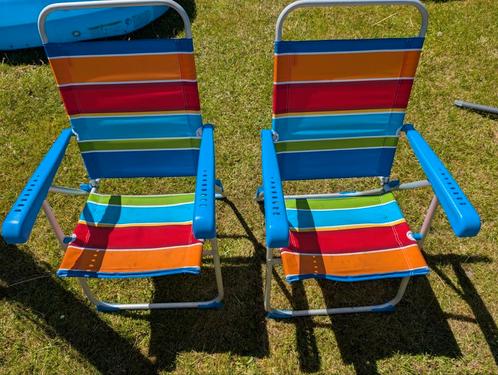 Twee kleine kampeer stoelen, Caravans en Kamperen, Kampeermeubelen, Gebruikt, Campingstoel, Ophalen