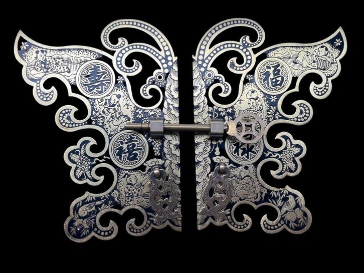 Chinees beslag voor chinese bruidskast oosterse kast vlinder, Huis en Inrichting, Woonaccessoires | Overige, Nieuw, Ophalen of Verzenden