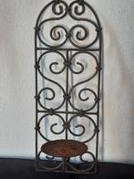 Muurkandelaar rek rooster ,landelijk stoer brocante ,rustiek, Ophalen of Verzenden