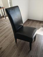Eetkamerstoelen echt leer, Huis en Inrichting, Ophalen, Gebruikt, Zwart, Leer
