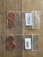 Zeldzame Finse 1 en 2 Eurocent Munten - Jaren 1999 & 2000, Ophalen, Koningin Beatrix, 1 cent, Setje