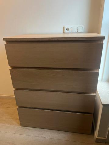 Ikea Malm ladekast - wandkast eiken - afbeelding 2