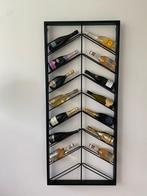 Prachtg zwart wijnrek voor aan de muur., Ophalen of Verzenden, Zo goed als nieuw, 5 tot 15 flessen