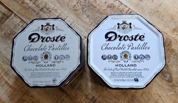 2 grote Droste choco pastilles (voorraad) blikken 22 x 9 cm! beschikbaar voor biedingen