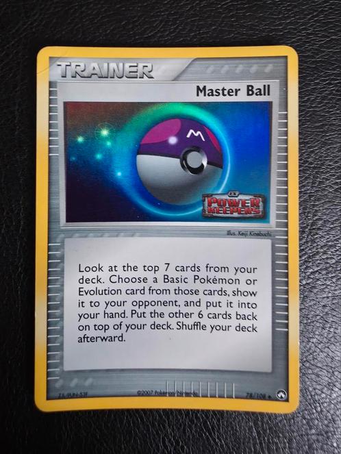 Master ball #78 ruby sapphire power keepers holo stamp, Hobby en Vrije tijd, Verzamelkaartspellen | Pokémon, Nieuw, Losse kaart