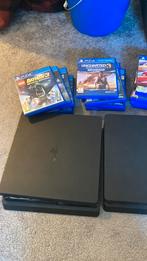 2 PlayStation een is kapot en veel spellen, Ophalen, Met 3 controllers of meer, Slim, Gebruikt