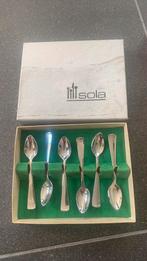 6 lepeltjes van het merk Sola, Antiek en Kunst, Antiek | Bestek, Ophalen of Verzenden