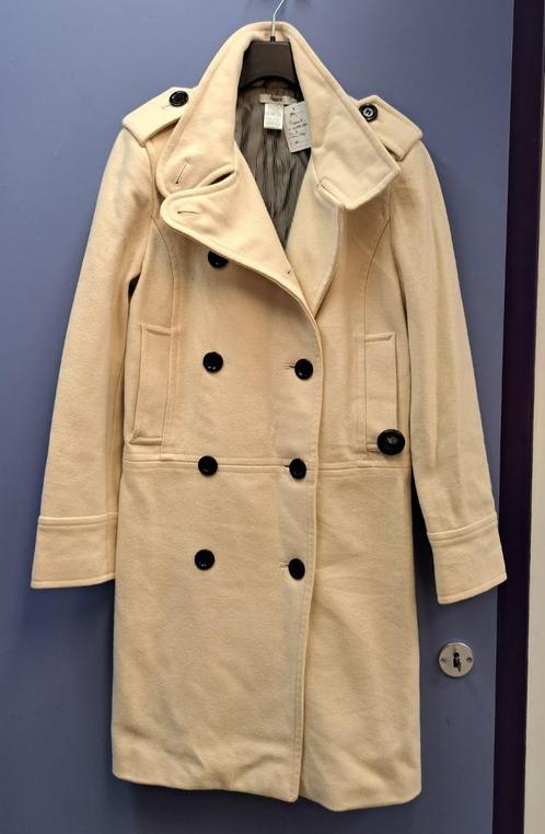 Filippa K ecru creme stoffen winter mantel jas mt S nr 44335, Kleding | Dames, Jassen | Winter, Zo goed als nieuw, Maat 36 (S)