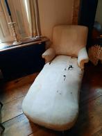 Oude stoel chaise longue Franse ligstoel brocante, Ophalen, Gebruikt, Eenpersoons, Minder dan 150 cm