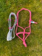 Touwhalster + neckrope. Maat COB. Rozetinten met lichtgrijs, Dieren en Toebehoren, Ophalen of Verzenden, Zo goed als nieuw, Overige soorten