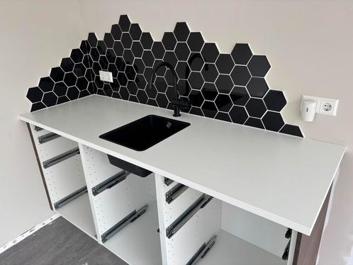 Aanrechtblad met spoelbak wit 188cm, Huis en Inrichting, Keuken | Keukenelementen, Zo goed als nieuw, Minder dan 100 cm, 150 tot 200 cm