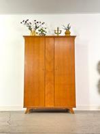 Vintage linnenkast eiken hout jaren 50/60 legkast kleding, Huis en Inrichting, Kasten | Kledingkasten, Ophalen, 100 tot 150 cm