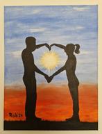 schilderij op doek met acryl, zelf geschilderd, Antiek en Kunst, Kunst | Schilderijen | Modern, Ophalen