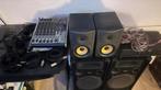 DJ set compleet: Skytec speakers+Behringer versterker&mixer, Overige typen, Zo goed als nieuw, 120 watt of meer, Ophalen