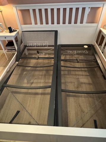 Ikea Hemnes bed 180x200 +verstelbare Auping en matrassen - afbeelding 7