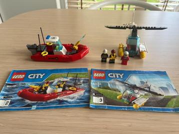 Lego City Brandweerboot en reddingshelikopter - 60086 incomp beschikbaar voor biedingen