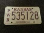 Kentekenplaat licenseplate Kansas PWR USA, Verzamelen, Automerken, Motoren en Formule 1, Auto's, Gebruikt, Ophalen of Verzenden