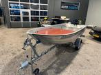 Linder aluminium boot + 4 pk Suzuki motor + trailer, Watersport en Boten, Vis- en Consoleboten, Ophalen, Gebruikt, Tot 10 pk, Aluminium