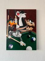 Looney Tunes Poolen - Handgemaakt Schilderij, Antiek en Kunst, Ophalen of Verzenden