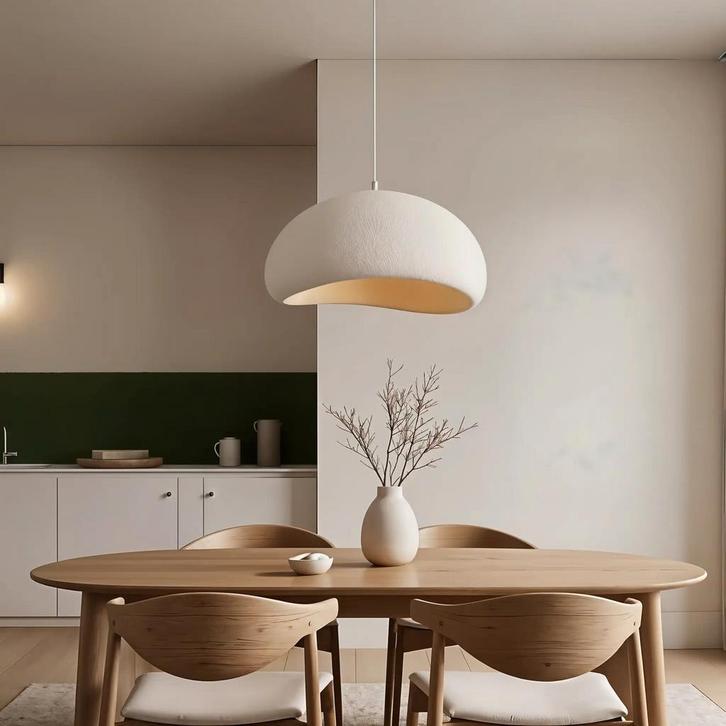 NEW Wabi Sabi hanglamp D80cm bekend van Libelle | Japandi, Huis en Inrichting, Lampen | Hanglampen, Nieuw, 50 tot 75 cm, Kunststof