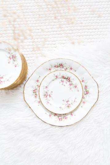 17-delig Paragon/ Royal Albert Victoriana Rose Taartset  beschikbaar voor biedingen