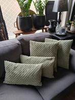 Set van 4 licht groene kussens, Ophalen of Verzenden, Zo goed als nieuw, Groen, Vierkant