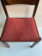 Wenge houten ‘t Spectrum stoelen (4) jaren 70, Huis en Inrichting, Stoelen, Ophalen, Hout, Gebruikt, Bruin